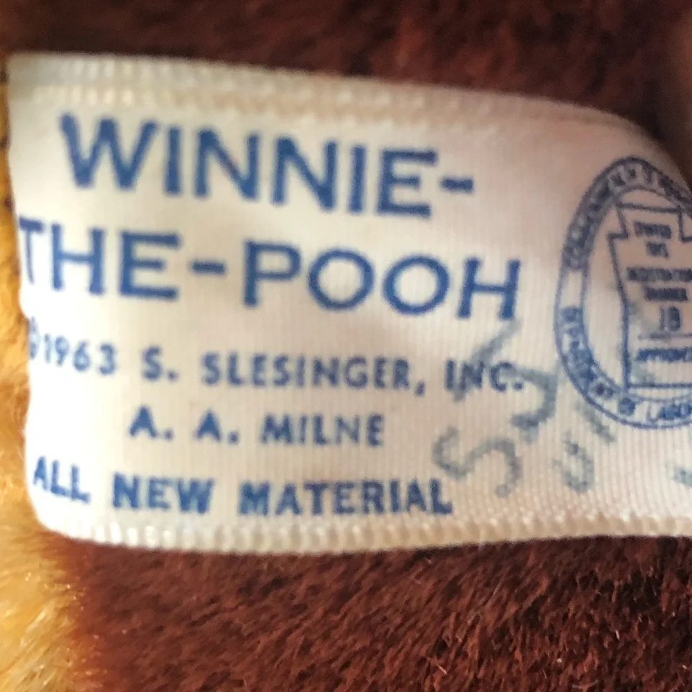 Vintage plush Kanga and Roo stuffed toy authentic from Winnie the Pooh 1963